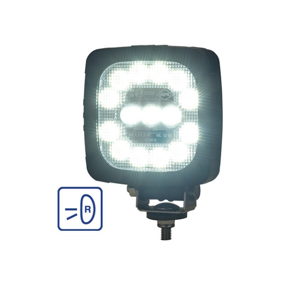 LED ECE-R23 Arbeitsscheinwerfer 1000lm - 12W - 12-24v - 1.5m. Kabel | WR-1012