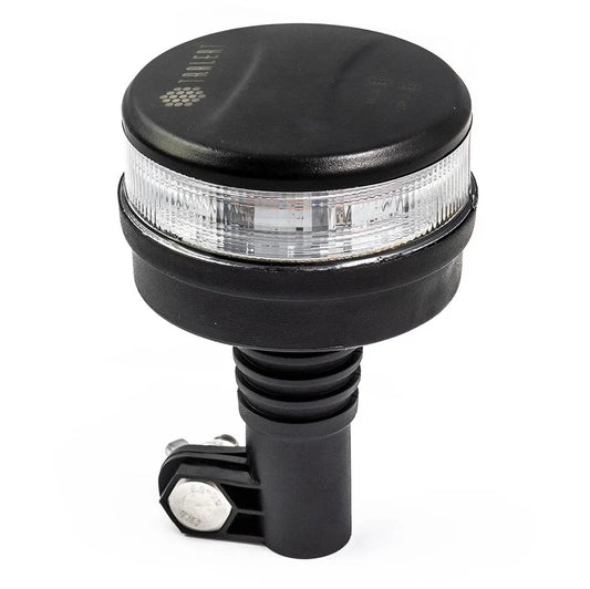 LED R65 Rundumleuchte amber mit klarer Linse | 12-24v | DIN-Sockel | S07ZL602AC