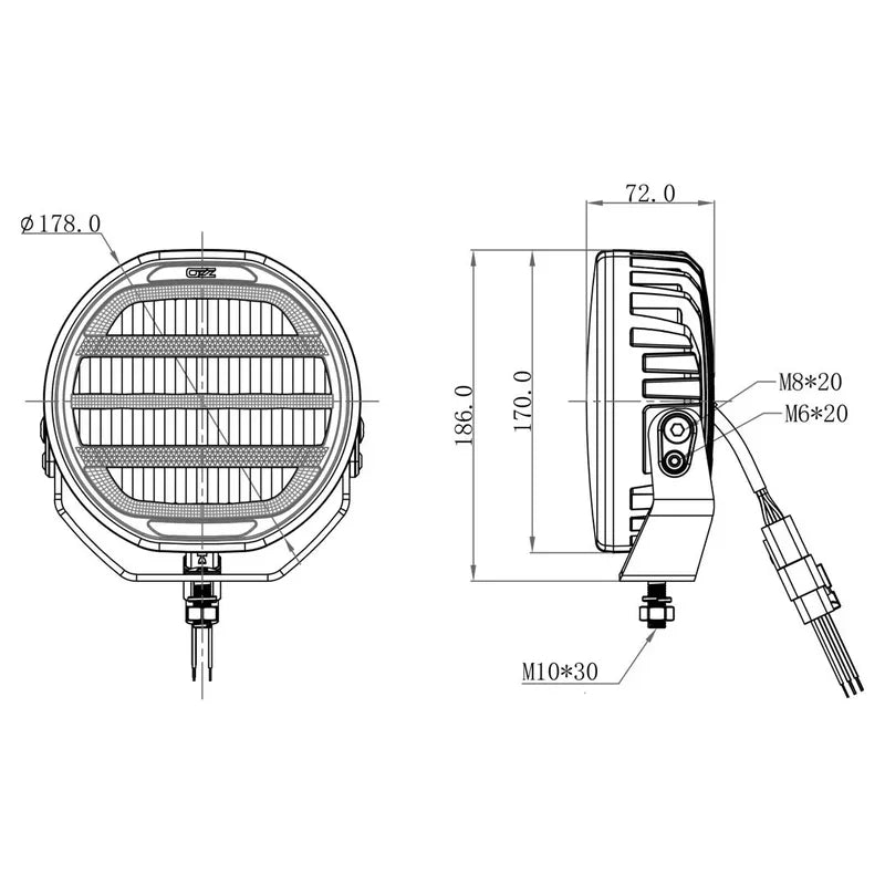 OZZ XR2 LED Fernscheinwerfer 7″ | Weiß | Art.-Nr. 88104