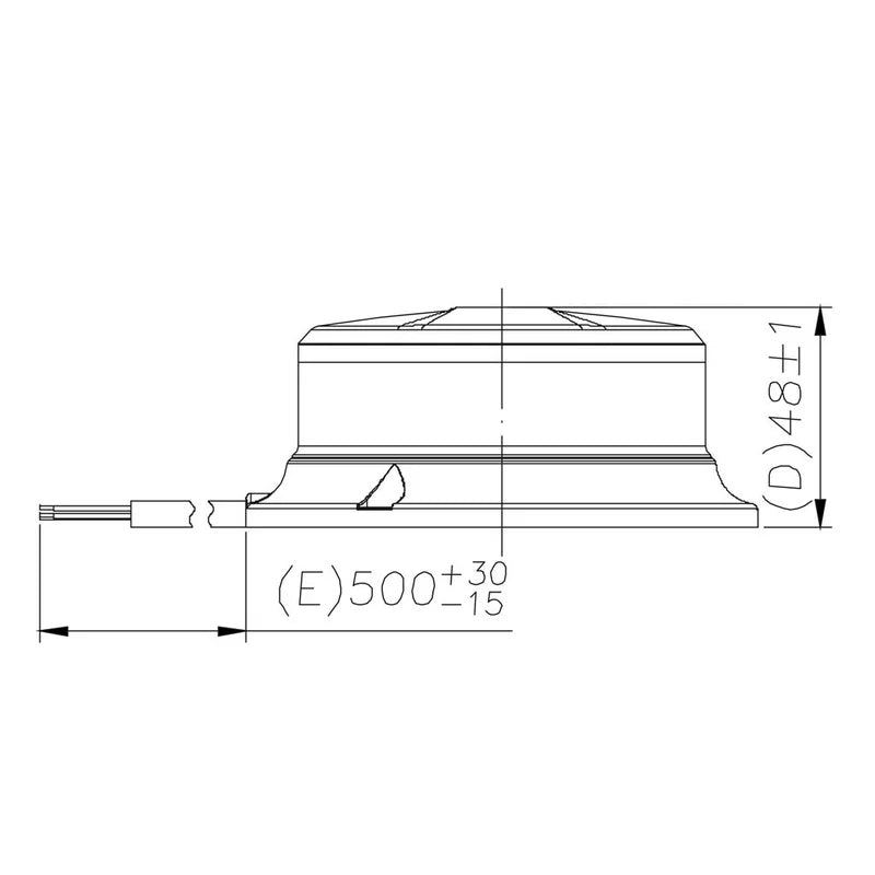 LED Rundumleuchte | amber | mit klarer Linse | 12-24v | R65 | 3-Schraube | S07ZL601AC